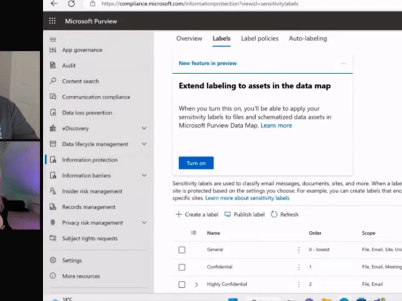 Sensitivity Labels met Microsoft Teams Premium